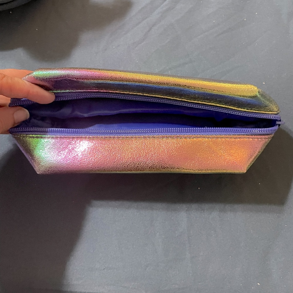 iridescent multi color makeup/accessory bag